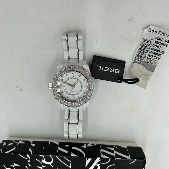 Women’s Breil ceramic watch with  Crystal, Bezzel, and face NWT - Picture 4 of 9